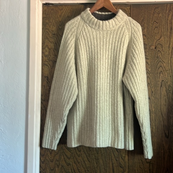 Fisherman sweater-vintage Quicksilver Edition beige wool / cashmere blend XL Y2K - Picture 1 of 11